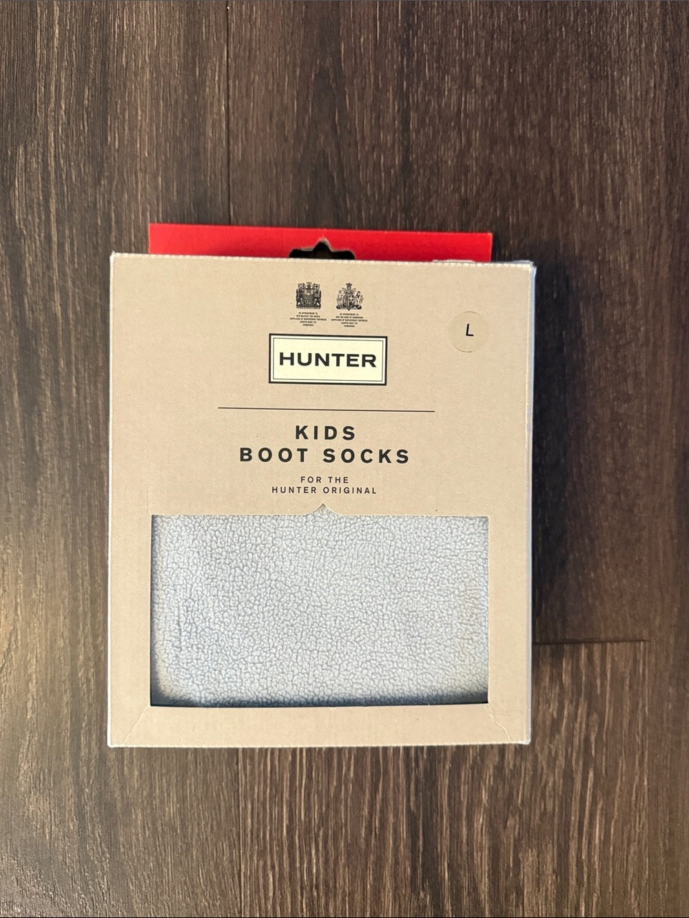 Hunter Kids Boot Socks in Light Gray, Size Large